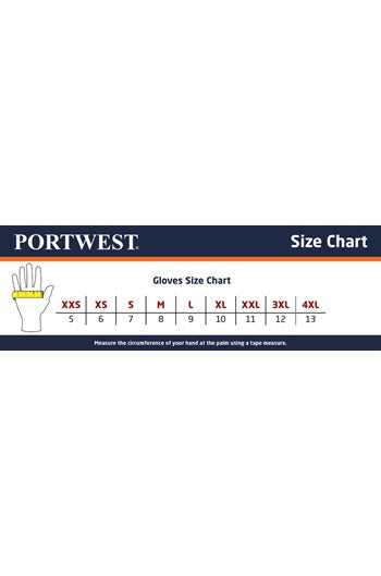 Portwest AP35 - Grip 15 Nitrile Double Palm Glove Black/Orange (10pk)