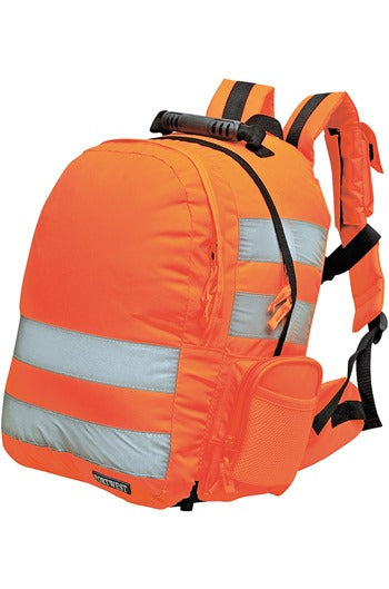 Portwest B904 Quick Release Orange Hi-Vis Rucksack