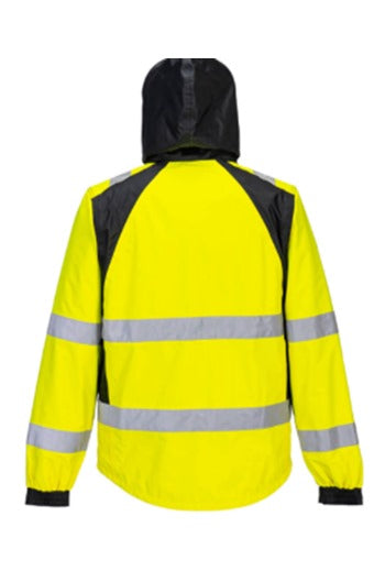 Portwest CD860 WX2 Eco Hi-Vis Rain Jacket Yellow/Black
