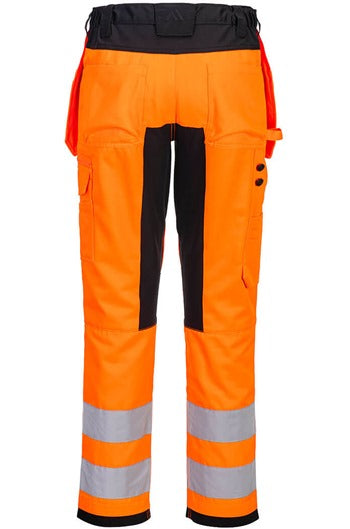 Portwest CD889 - WX2 Eco Hi-Vis Holster Pocket Trousers Orange/Black