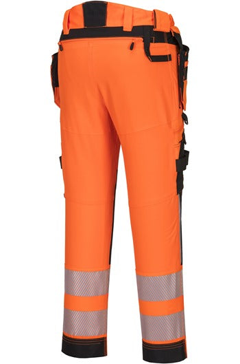 Portwest DX442 Hi-vis Detachable Holster Pocket Trousers Orange/Black