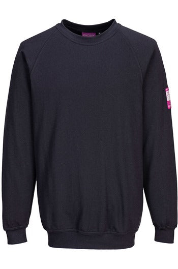 Portwest FR12 Navy Flame Resistant Anti-Static Long Sleeve Sweatshirt