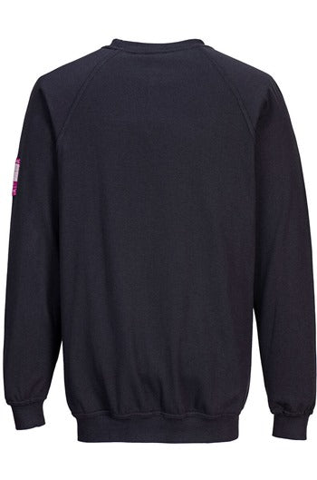 Portwest FR12 Navy Flame Resistant Anti-Static Long Sleeve Sweatshirt