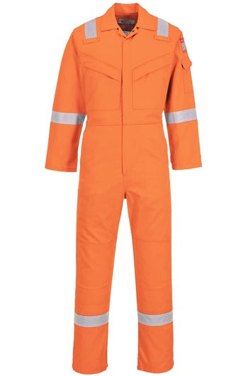 Portwest FR21 Orange Bizflame Work FR Super Lightweight Anti-Static Coverall