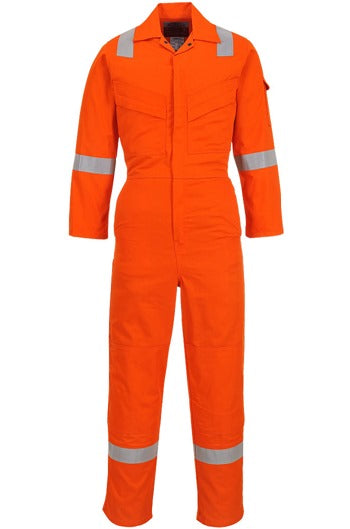 Portwest FR28 Orange Flame Resistant Light Weight Anti-Static Coverall 280g