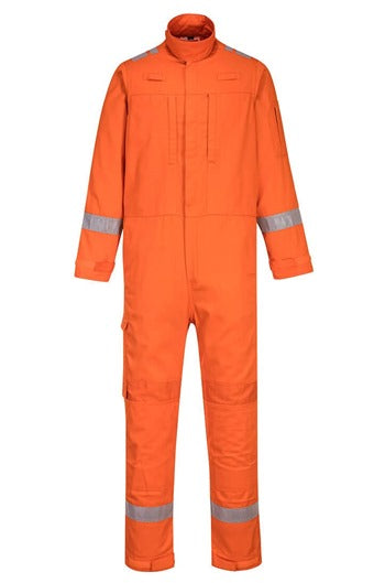 Portwest FR501 Orange Bizflame Work Stretch Panelled Coverall