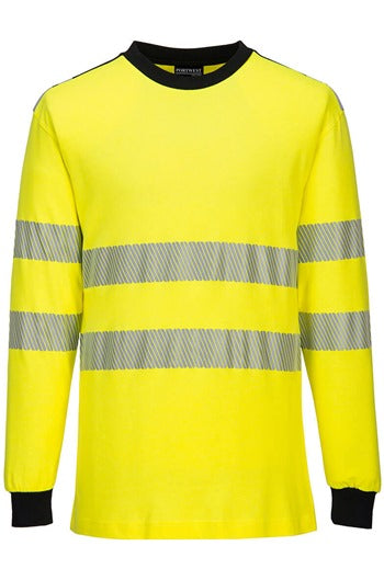 Portwest FR701 Yellow/Black Flame Resistant Hi-Vis T-Shirt