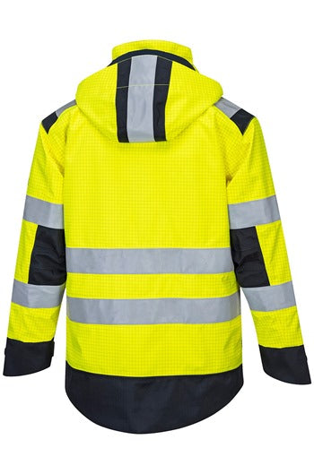 Portwest MV70 Yellow/Navy Modflame Rain Multi Norm Arc Jacket
