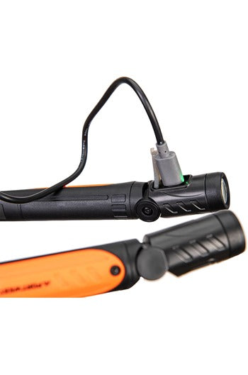 Portwest PA73 USB Rechargeable LED Neck Light Black/Orange
