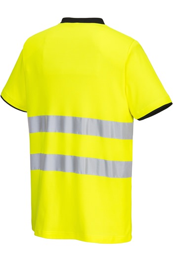 Portwest PW213 Short Sleeve Hi-Vis Cotton Comfort T-Shirt Yellow/Black