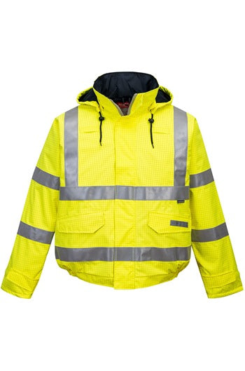 Portwest S773 Yellow Bizflame Rain Hi-Vis Antistatic FR Bomber Jacket