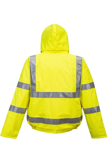 Portwest S773 Yellow Bizflame Rain Hi-Vis Antistatic FR Bomber Jacket