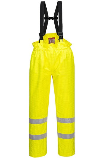 Portwest S780 Yellow Bizflame Rain Unlined Hi-Vis Antistatic FR Trousers