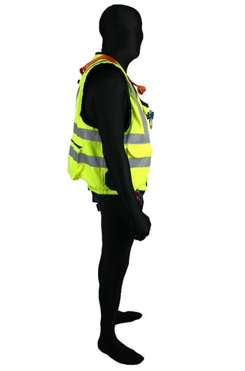 Quick Release High Visibility Jacket Safety Harness Elasticated
