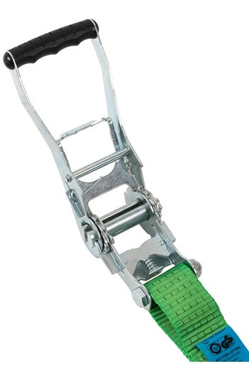 Ratchet Lashing Straps 5000kgs MBS, Claw Hooks. Miller Weblift