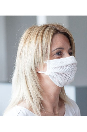 Reusable Easy Breathe Sports Face Mask, White