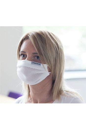 Reusable Easy Breathe Sports Face Mask, White