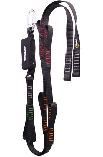 Ridgegear RGL29 Twin Leg Webbing Tie Back Lanyard & Shock Absorber