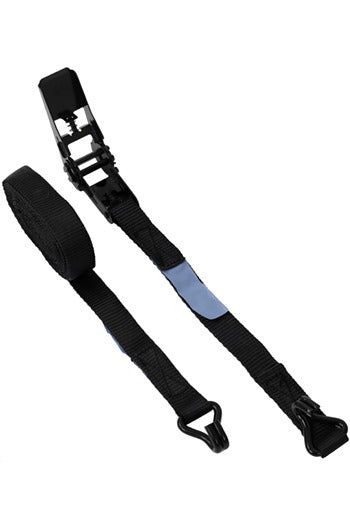 RoadCrew 1500kg x 4mtr Black Ratchet Lashing c/w Claw Hooks