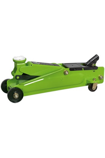 Sealey 1153CXHV 3tonne Long Chassis Heavy Duty Trolley Jack - Hi-Vis