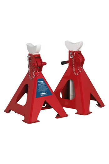 Sealey AAS5000 Auto Rise Ratchet Axle Stands (Pair) 5tonne Capacity per stand