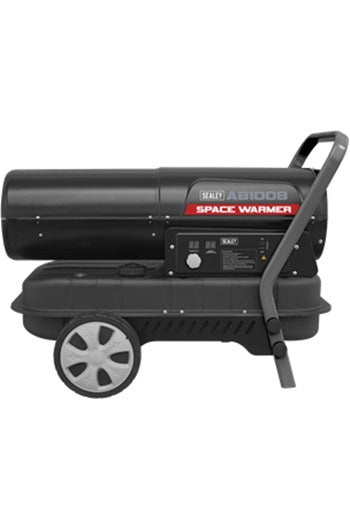 Sealey AB1008 Space Warmer Kerosene/Diesel Heater 100,000Btu/hr with Wheels
