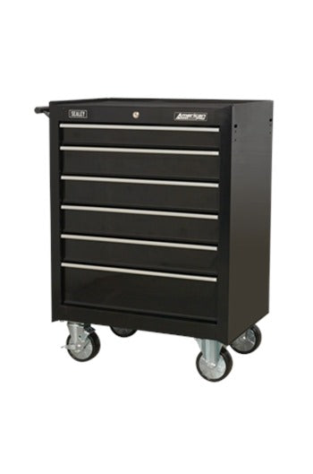 Sealey AP226B Rollcab 6 Drawer with Ball-Bearing Slides - Black