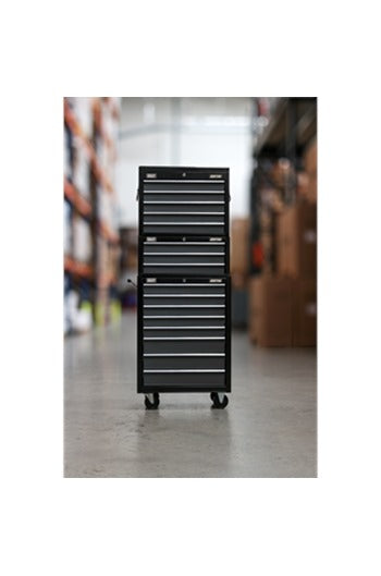 Sealey AP35STACK Tool Chest Combination 16 Drawer with Ball-Bearing Slides - Black/Grey