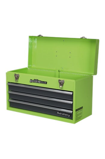 Sealey AP9243BBHV Tool Chest 3 Drawer Portable with Ball-Bearing Slides - Green/Grey