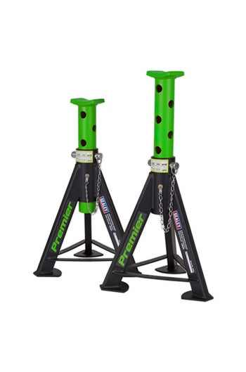 Sealey AS6G Green Axle Stands (Pair) 6tonne Capacity per stand