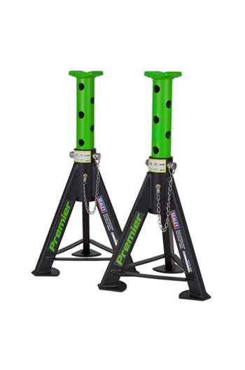Sealey AS6G Green Axle Stands (Pair) 6tonne Capacity per stand