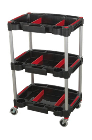 Sealey CX313 Workshop Trolley 3-Level Composite with Parts Storage