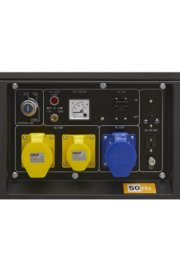 Sealey DG5000 Diesel Generator 4-Stroke Engine 5000W 110/230V