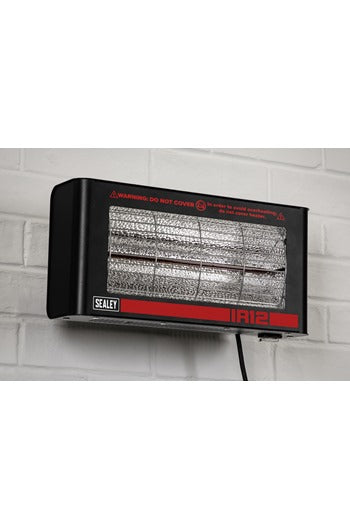 Sealey IR12 Infrared Quartz Heater Wall Mounting 1.2W/230V