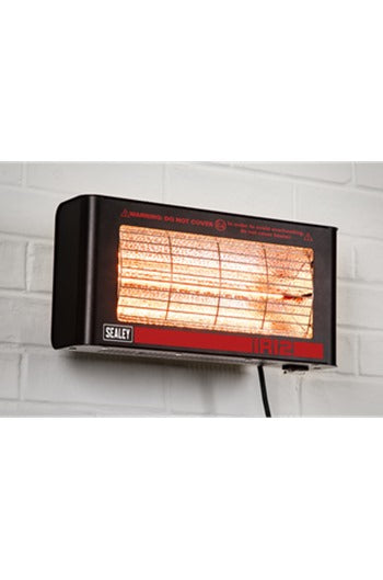 Sealey IR12 Infrared Quartz Heater Wall Mounting 1.2W/230V