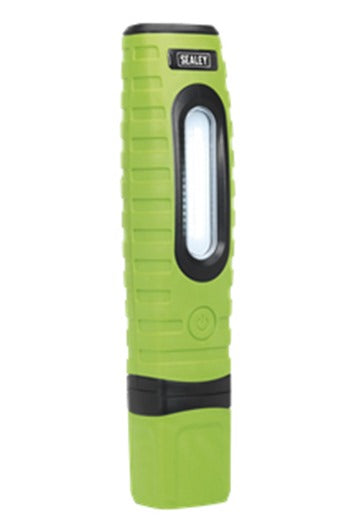 Sealey LED360PLUSG Rechargeable 360° Inpsection Light 10W & 3W SMD LED Green 2 x Lithium-ion