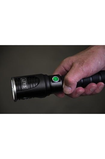 Sealey LED4493 Aluminium Torch 20W SMD LED Adjustable Focus Rechargeable with USB Port