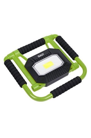 Sealey LEDFL20W Rechargeable Portable Fold Flat Floodlight 20W COB LED Lithium-ion