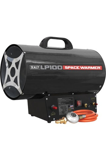 Sealey LP100 Space Warmer Propane Heater 61,000-102,000Btu/hr (18-30kW)