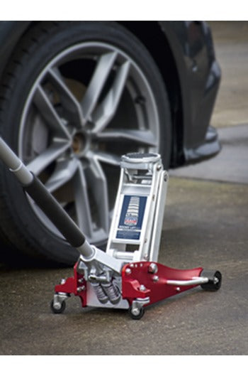 Sealey RJA1550 1.5tonne Aluminium Low Profile Trolley Jack with Rocket Lift