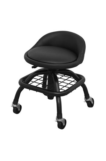 Sealey SCR02B Pneumatic Creeper Stool with Adjustable Height Swivel Seat & Back Rest