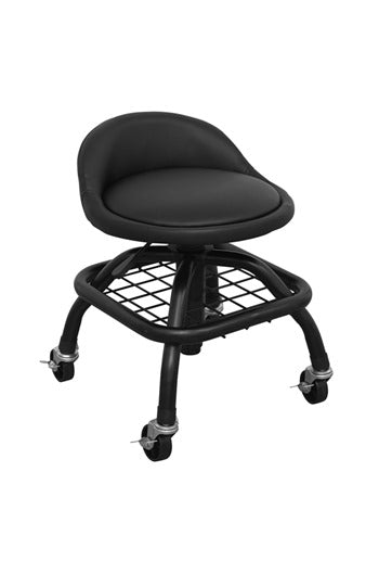 Sealey SCR02B Pneumatic Creeper Stool with Adjustable Height Swivel Seat & Back Rest
