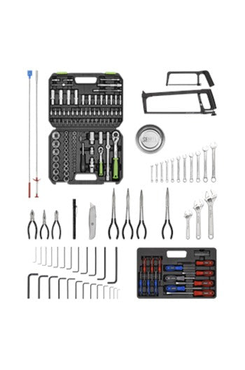 Sealey Topchest & Rollcab Combination 6 Drawer with Ball-Bearing Slides - Green/Black & 170pc Tool Kit