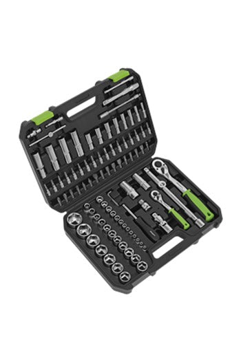 Sealey Topchest & Rollcab Combination 6 Drawer with Ball-Bearing Slides - Green/Black & 170pc Tool Kit