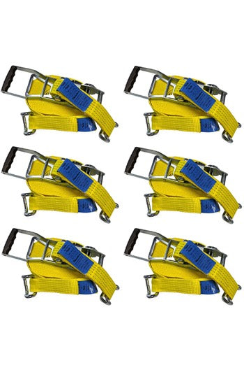 Spanset 50mm wide 5tonne "ERGO" Ratchet Strap 10mtr with Closed Rave Hook (Box of 6)
