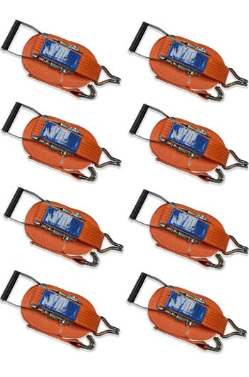 Spanset 50mm wide 5tonne Ratchet Strap 8mtr with Claw Hook (Box of 8)