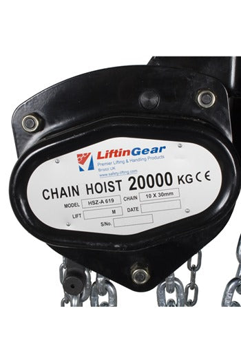 Special Offer LiftinGear 20tonne Chainblock Height of lift: 3mtr