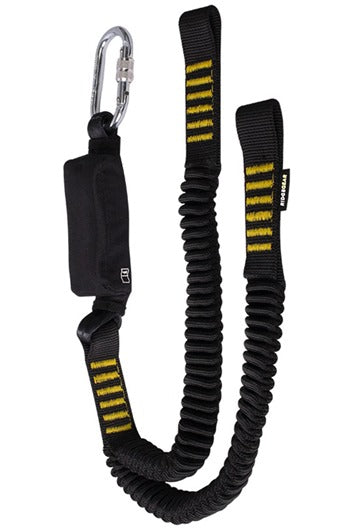 Special Offer Ridgegear RGL9 Twin Leg Elasticated Webbing Lanyard & Shock Absorber 1.8mtr