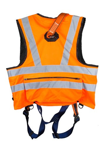 Special Offer Small High Visibility ORANGE Jacket Safety Harness Elasticated With Quick Release Buckles
