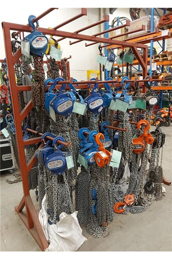 Storage Rack for Lifting Equipment
